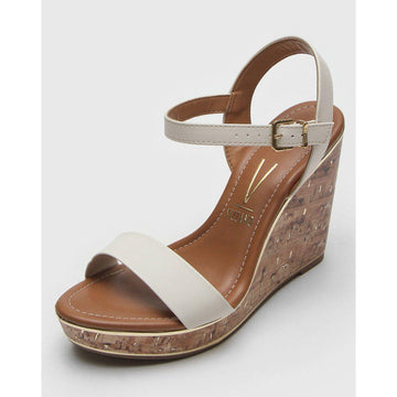 Vizzano 6283-4700 Wedge Sandal in Off White Napa